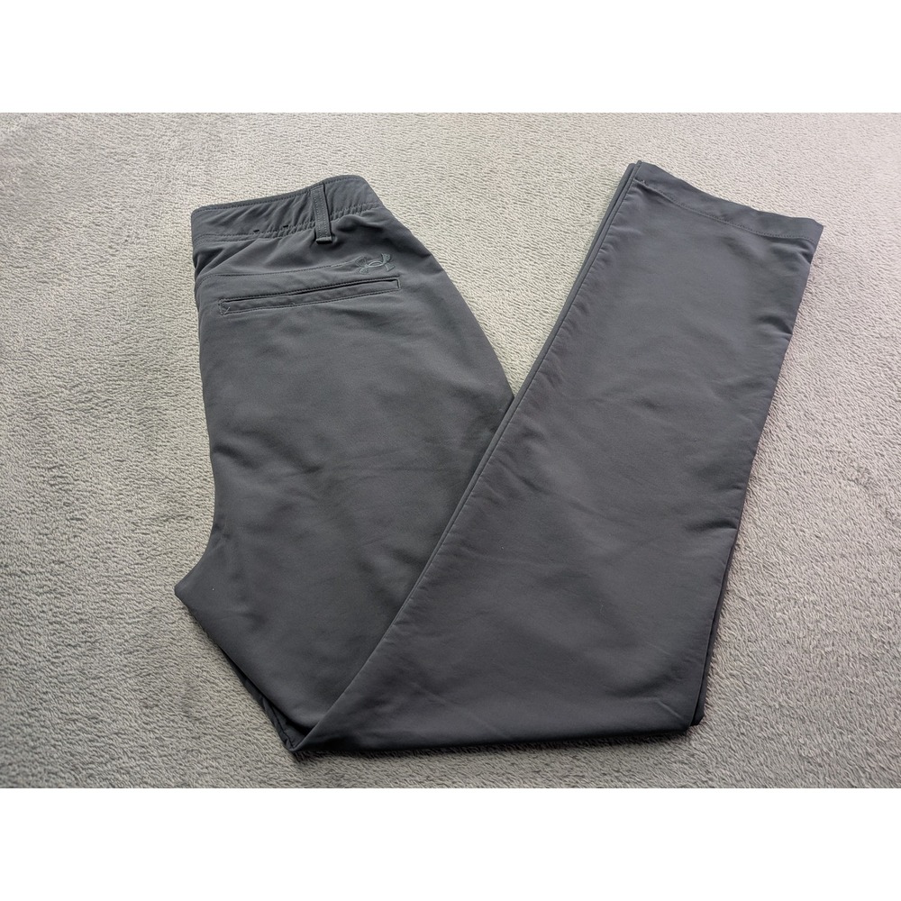 Under Armour Mens Golf Pants Gray Performance Straight Leg 32x32 (Fits 29x31.5)